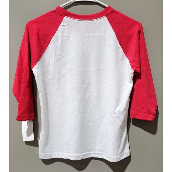 I DIG YOU Front Loader Youth XL 14/16 Red 3/4 Raglan Sleeve Valentine's Day Tee - Picture 3 of 6